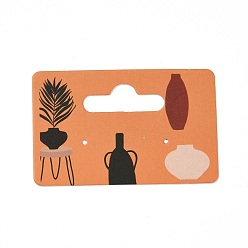 Bottle Rectangle Paper One Pair Earring Display Cards with Hanging Hole, Jewelry Display Cards for Earring Storage, Bottle Pattern, 3.5x5x0.05cm, Hole: 1mm and 24x9mm