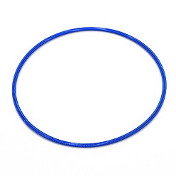 Bleu Bracelets de printemps, bracelets minimalistes, fil de fer français en acier fil de guimpe, à porter empilable, bleu, Jauge 12, 1.6~1.9mm, diamètre intérieur: 58.5 mm