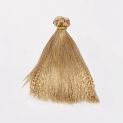 Verge D'or Cheveux longs et raides en mohair imité poupée perruque cheveux, pour les filles de bricolage accessoires de fabrication de bjd, verge d'or, 150~1000mm