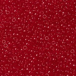 (RR140) Transparent Red Orange MIYUKI Round Rocailles Beads, Japanese Seed Beads, (RR140) Transparent Red Orange, 8/0, 3mm, Hole: 1mm, about 2111~2277pcs/50g