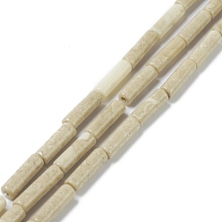 Fossil Natural Fossil Beads Strands, Column, 13~15.5x4mm, Hole: 1mm, about 29pcs/strand, 15.16 inch(38.5cm)