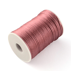 Indian Red Polyester Cords, Indian Red, 2mm, about 98.42 yards(90m)/roll