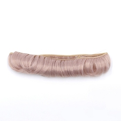 Розовый Высокотемпературное волокно короткая челка прическа кукла парик волосы, для поделок девушки bjd makings аксессуары, туманная роза, 1.97 дюйм (5 см)