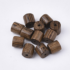Chameau Perles en bois de wengé naturel, non teint, colonne, chameau, 8x8mm, trou: 1.4 mm, environ 1400 pcs / 500 g