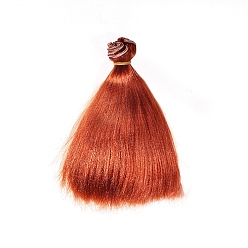 Chocolat Cheveux longs et raides en mohair imité poupée perruque cheveux, pour les filles de bricolage accessoires de fabrication de bjd, chocolat, 150~1000mm