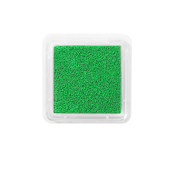Зеленый лайм Пластиковые штампы с чернилами для пальцев, для ребенка поделки из бумаги художественное ремесло, скрапбукинга, квадратный, зеленый лайм, 30x30 мм