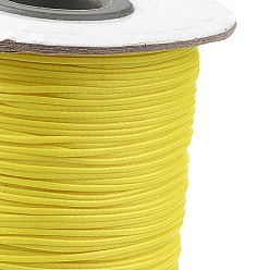 Yellow Korean Waxed Polyester Cord, Yellow, 1mm, about 85yards/roll