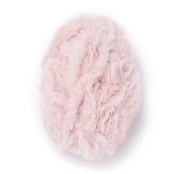Lavender Blush Polyester & Nylon Yarn, Imitation Fur Mink Wool, for DIY Knitting Soft Coat Scarf, Lavender Blush, 4.5mm