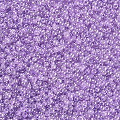 Pourpre Moyen 12/0 grader des perles de rocaille en verre rondes, Ceylan, support violet, 2x1.5mm, Trou: 0.7mm, environ 48500 pcs / livre