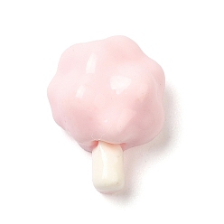 Pink Cabochons décodés en cône de barbe à papa en résine opaque, nourriture imitation, pour la fabrication de bijoux, rose, 14.5~16x10.5~11.5x6.5~7mm