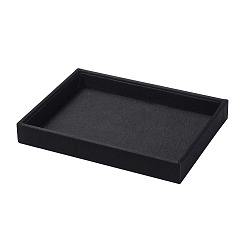 Noir Bracelet présentoirs en bois, Recouvrir d'un chiffon, rectangle, noir, 24x17x3 cm
