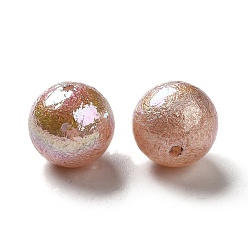 Sienna UV Plating Opaque Acrylic Beads, Iridescent, AB Color Plated, Round, Sienna, 16mm, Hole: 1.8mm