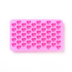 Pink Silicone Molds, Resin Casting Molds, For UV Resin, Epoxy Resin Jewelry Making, Heart, Pink, 182x109x12mm