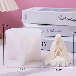 White Witch DIY Food Grade Silicone Candle Molds, Aromatherapy Candle Moulds, Scented Candle Making Molds, White, 9x7.5cm