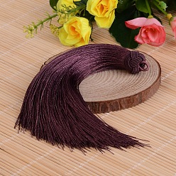 Purple Beautiful Design Nylon Tassel Pendant Decorations, Purple, 160x18mm, Hole: 4mm