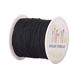 Black Nylon Thread, Black, 0.5mm, about 147.64yards/roll(135m/roll)
