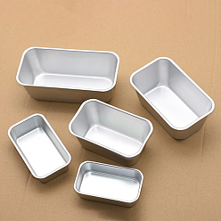 Серебро Алюминиевая форма для хлеба, прямоугольные, быстросъемные формы для выпечки, серебряные, 120x70x30 мм