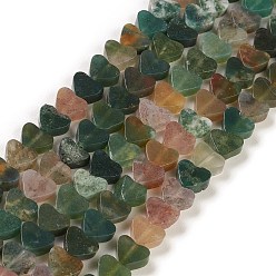 Indian Agate Natural Indian Agate Beads Strands, Heart, 7~7.5mm, Hole: 0.6mm, about 62pcs/strand, 14.80''~15''(37.6~38.1cm)
