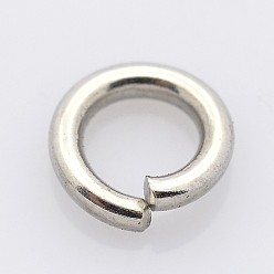 Stainless Steel Color 304 Stainless Steel Open Jump Rings, Stainless Steel Color, 10x1.4mm, Inner Diameter: 7.2mm