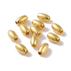 Golden 925 Sterling Silver Beads, Barrel, Golden, 7x4mm, Hole: 1.8mm, about 60Pcs/10g