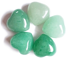 Aventurine Verte Pierres de guérison naturelles d'aventurine verte, coeur amour pierres, pierres de poche pour l'équilibrage du reiki, 15x15x10mm