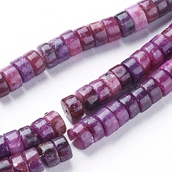 Lepidolite Natural Lepidolite/Purple Mica Stone Beads Strands, Spodumene Beads, Heishi Beads, Flat Round/Disc, 4.5x2.5mm, Hole: 0.8mm