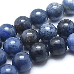 Dumortiérite Brins de perles de quartz de dumortiérite naturelle, non teint, Grade a, ronde, 10mm, Trou: 1mm, environ 15.3 pouces de long, 38 pcs / chapelet