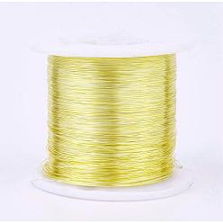 Real 14K Gold Plated Eco-Friendly Round Copper Wire, Copper Beading Wire for Jewelry Making, Long-Lasting Plated, Real 14K Gold Plated, 26 Gauge, 0.4mm, about 1706.03 Feet(520m)/500g
