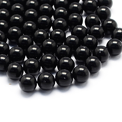 Black Solid Color Acrylic Ball Beads, Floating Locket Charm Beads, No Hole, Round, Black, 6mm, about 4000pcs/500g