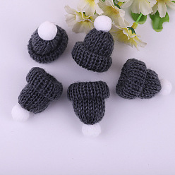 Gray Polyester Doll Woolen Hat, for Accessories Decorate Doll, Gray, 60x43x12.5mm
