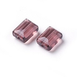 Púrpura Imitación perlas de cristal austriaco, aaa grado, facetados, Rectángulo, púrpura, 10x12x5.5 mm, agujero: 0.9~1 mm