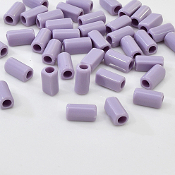 Lilac Plastic Hair Rope Tube Buckle, Hair Setting, For DIY Girl's Hair Accessories Ponytail Decoration, Lilac, 9.5mm, Inner Diameter: 2.5mm