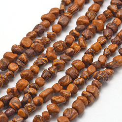 Miriam Stone Natural Elephant Skin Jasper/Miriam Stone/Calligraphy Stone Beads Strands, Dyed, Nuggets, 3~5x3~5x3~8mm, Hole: 1mm, about 85~90pcs/strand, 15.7 inch(40cm)