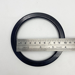 Negro Asa de bolsa de madera, en forma de anillo, accesorios de reemplazo de bolsa, negro, 11.5x1.2 cm, diámetro interior: 9.1 cm