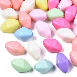 Mixed Color Opaque Acrylic Beads, Bicone, Mixed Color, 11.5x8x8mm, Hole: 1.2~1.4mm, about 1570pcs/500g