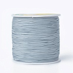 Light Steel Blue Round String Thread Polyester Fibre Cords, Light Steel Blue, 0.8mm, about 109.36 yards(100m)/roll