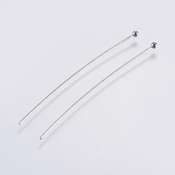 Stainless Steel Color 304 Stainless Steel Ball Head Pins, Stainless Steel Color, 50x0.7mm, 21 Gauge, Head: 2mm