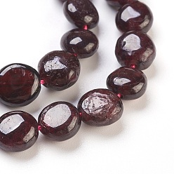 Garnet Natural Garnet Beads Strands, Tumbled Stone, Nuggets, 6~13x5~10x4~7mm, Hole: 0.8mm, about 42pcs/strand, 15.7 inch(40cm)