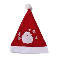 Santa Claus Cloth Christmas Hats, for Christmas Party Decoration, Santa Claus, 350x270x4mm, Inner Diameter: 200mm