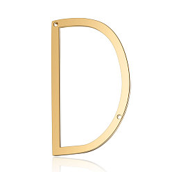 Letter D 201 соединительные звенья нержавеющие, буквы, золотые, letter.d, 37x22x1 мм, отверстие : 1 мм