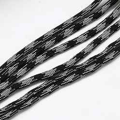 Gris 7 âmes intérieures cordes en polyester et spandex, pour la fabrication de bracelets en corde, grises , 4mm, environ 109.36 yards (100m)/paquet, 420~500g / bundle