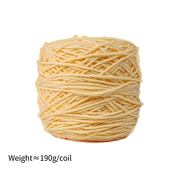 Wheat 190g 8-Ply Milk Cotton Yarn for Tufting Gun Rugs, Amigurumi Yarn, Crochet Yarn, for Sweater Hat Socks Baby Blankets, Wheat, 5mm