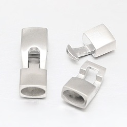 Stainless Steel Color Matte 316 Surgical Stainless Steel Snap Lock Clasps, Stainless Steel Color, 36x12.5x9mm, Hole: 10x6mm