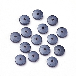 Non-magnetic Hematite Non-magnetic Synthetic Hematite Beads Strands, Frosted, Flat Round, 6x2mm, Hole: 1mm, about 191pcs/strand, 15.9 inch(40.5cm)
