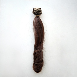 SillínMarrón Peluca de muñeca de peinado romano ondulado largo de fibra de alta temperatura, para diy girl bjd makings accesorios, saddle brown, 7.87~39.37 pulgada (20~100 cm)