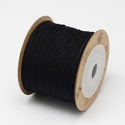 Black Nylon Threads, Black, 0.6mm, about 109.36 yards(100m)/roll