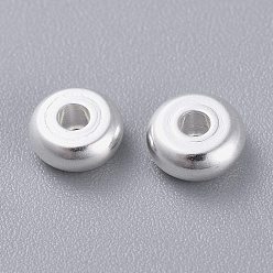Silver 201 Stainless Steel Spacer Beads, Flat Round, Silver, 6x2.5mm, Hole: 1.6mm