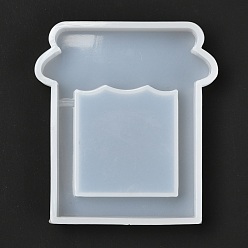 Белый Силиконовые формы для зыбучих песков, формы для литья смолы, для уф-смолы, изготовление изделий из эпоксидной смолы, дом, белые, 76x68.5x11 мм, Внутренние размеры: 44x43x10 mm