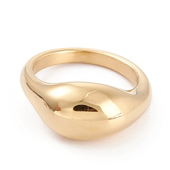Golden Ion Plating(IP) Unisex 304 Stainless Steel Finger Rings, Round Shape, Golden, Size 7, 3.2~9.8mm, Inner Diameter: 17.3mm