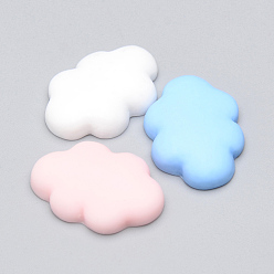 Color mezclado Cabuchones de resina, nube, color mezclado, 25x17x5.5 mm